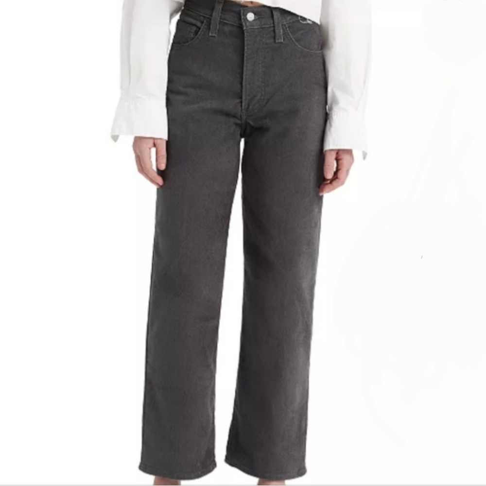 Levis Ribcage Straight Ankle Zip Corduroy Jeans